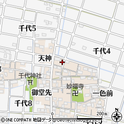 愛知県稲沢市千代町難追杉周辺の地図