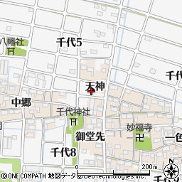 愛知県稲沢市千代町天神周辺の地図