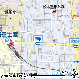 アトム電器　富士宮西町店周辺の地図