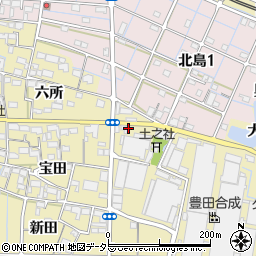 愛知県稲沢市北島町（大門西）周辺の地図