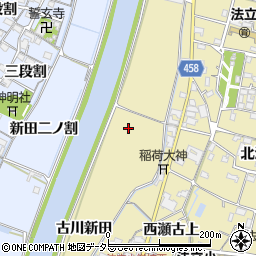 愛知県稲沢市平和町法立古川新田周辺の地図