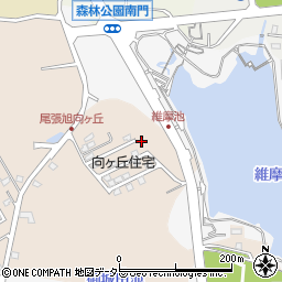 愛知県尾張旭市城山町向ケ丘周辺の地図