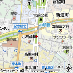 愛知県瀬戸市末広町周辺の地図