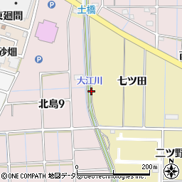 愛知県稲沢市北島町薮代周辺の地図