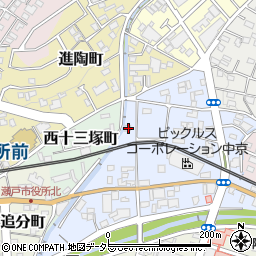 愛知県瀬戸市東十三塚町117周辺の地図