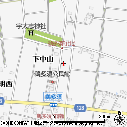 愛知県愛西市鵜多須町下中山101周辺の地図