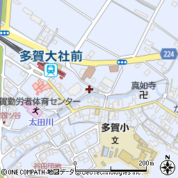 滋賀県犬上郡多賀町多賀1351周辺の地図