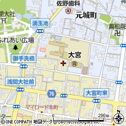 静岡県富士宮市大宮町6-13周辺の地図