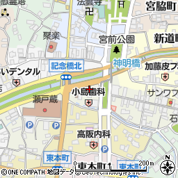 愛知県瀬戸市末広町1丁目12周辺の地図