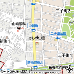 春日井二子山郵便局周辺の地図