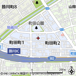 愛知県春日井市町田町周辺の地図