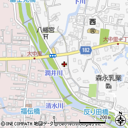 セブンイレブン富士宮中里東町店周辺の地図