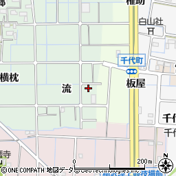 愛知県稲沢市堀之内町流周辺の地図