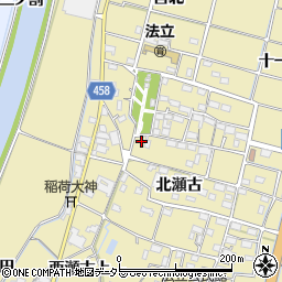 愛知県稲沢市平和町法立（宮西）周辺の地図