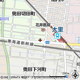 愛知県稲沢市奥田切田町93周辺の地図