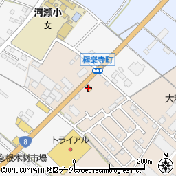 丸亀製麺彦根店周辺の地図