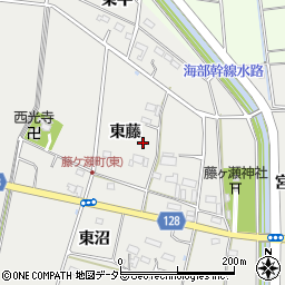 愛知県愛西市藤ケ瀬町東藤周辺の地図