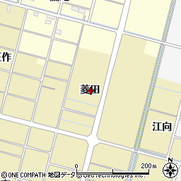 愛知県稲沢市平和町法立菱田周辺の地図