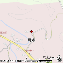 千葉県夷隅郡大多喜町弓木186周辺の地図