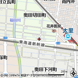愛知県稲沢市奥田切田町33周辺の地図