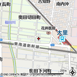 愛知県稲沢市奥田切田町87周辺の地図