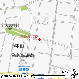 愛知県愛西市鵜多須町下中山187周辺の地図