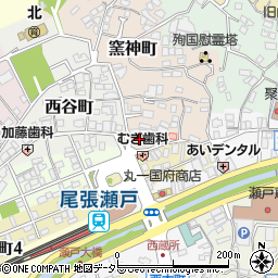 愛知県瀬戸市窯神町8周辺の地図