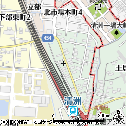 スペースＥＣＯ清洲駅前駐車場周辺の地図