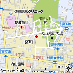 富士宮宮町郵便局 ＡＴＭ周辺の地図