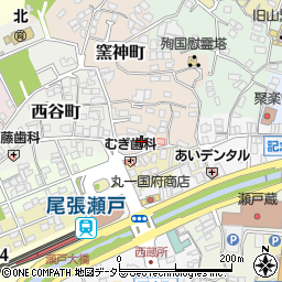 愛知県瀬戸市窯神町7周辺の地図