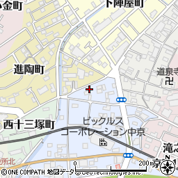 愛知県瀬戸市東十三塚町93周辺の地図