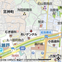 愛知県瀬戸市朝日町周辺の地図