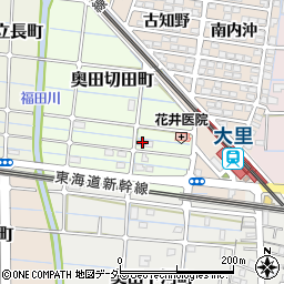 愛知県稲沢市奥田切田町86周辺の地図