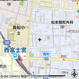 静岡県富士宮市西町周辺の地図