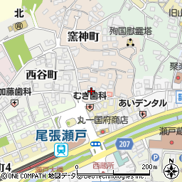 愛知県瀬戸市窯神町18周辺の地図