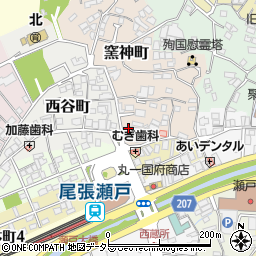 愛知県瀬戸市窯神町14周辺の地図