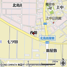 愛知県稲沢市北島町西畑周辺の地図
