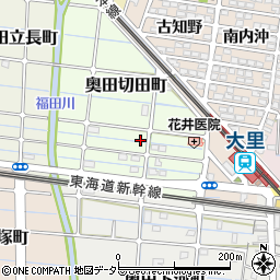 愛知県稲沢市奥田町（切田）周辺の地図