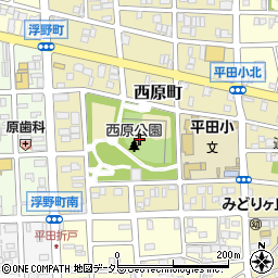 愛知県名古屋市西区西原町周辺の地図