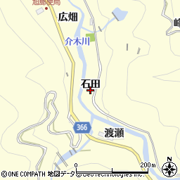愛知県豊田市小渡町（石田）周辺の地図