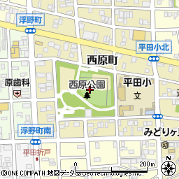 愛知県名古屋市西区西原町周辺の地図