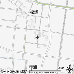 愛知県愛西市鵜多須町松塚周辺の地図