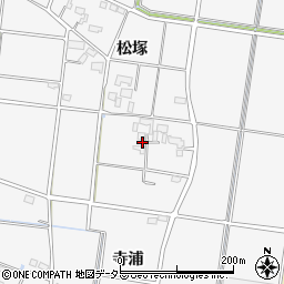 愛知県愛西市鵜多須町（松塚）周辺の地図