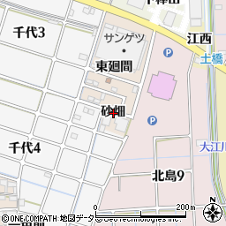 愛知県稲沢市千代町砂畑周辺の地図