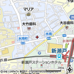 愛知県瀬戸市水南町周辺の地図