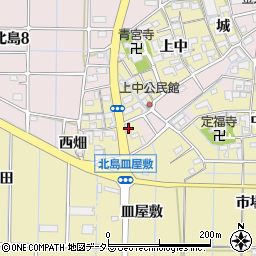 愛知県稲沢市北島町西屋敷5周辺の地図