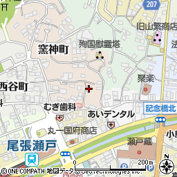 愛知県瀬戸市窯神町40周辺の地図