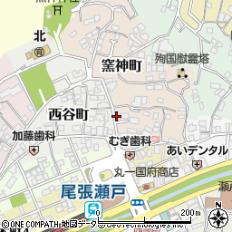 愛知県瀬戸市窯神町48周辺の地図