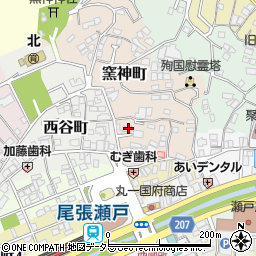 愛知県瀬戸市窯神町50周辺の地図