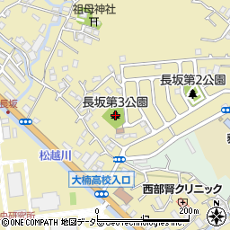 長坂第３公園周辺の地図